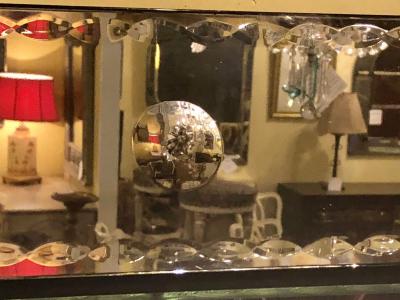 Palatial Art Deco Bubble Form Console or over the Mantel Mirror