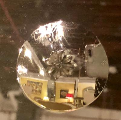 Palatial Art Deco Bubble Form Console or over the Mantel Mirror