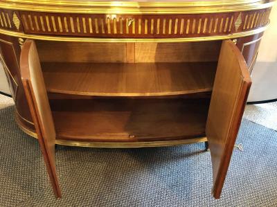 Palatial Russian Neoclassical Style Demilune Console Cabinet