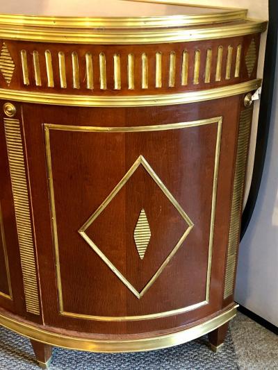 Palatial Russian Neoclassical Style Demilune Console Cabinet