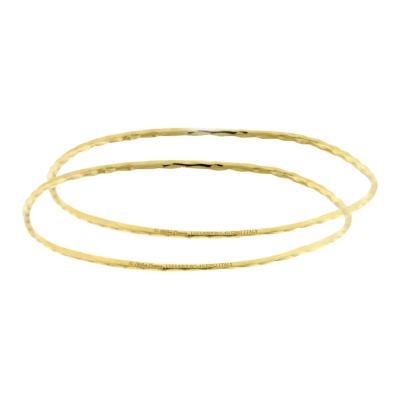 Paloma Picasso PALOMA PICASSO FOR TIFFANY CO 18KT GOLD TEXTURED BANGLE BRACELETS