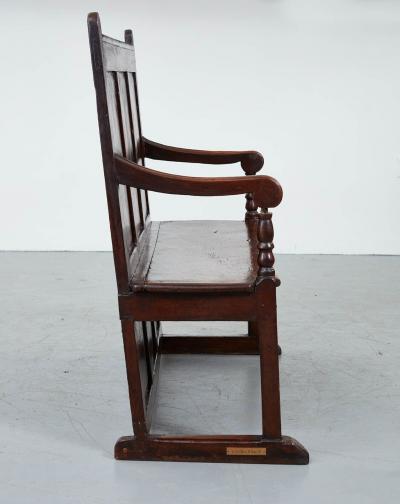 Paneled Settle Bench with Sled Feet