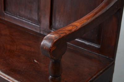 Paneled Settle Bench with Sled Feet