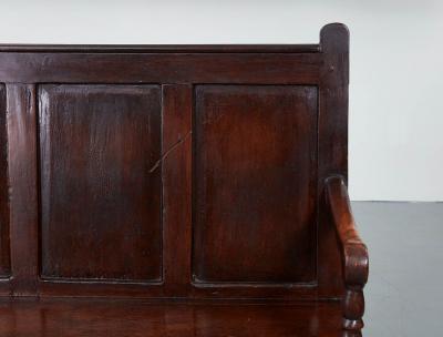 Paneled Settle Bench with Sled Feet