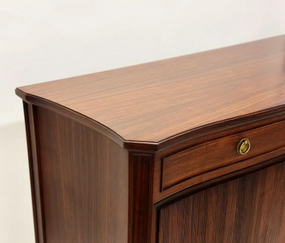 Paolo Buffa 2 Italian Mid Century Modern Neoclassical Walnut Sideboards by Paolo Buffa