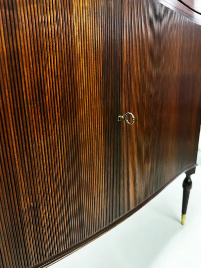 Paolo Buffa 2 Italian Mid Century Modern Neoclassical Walnut Sideboards by Paolo Buffa