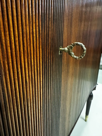 Paolo Buffa 2 Italian Mid Century Modern Neoclassical Walnut Sideboards by Paolo Buffa