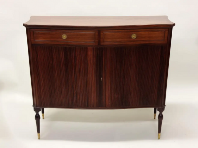 Paolo Buffa 2 Italian Mid Century Modern Neoclassical Walnut Sideboards by Paolo Buffa