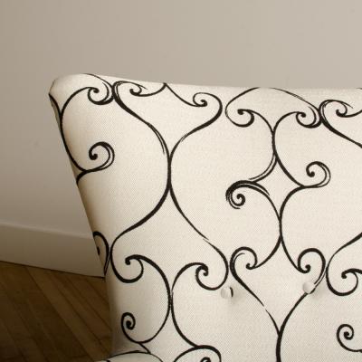 Paolo Buffa Elegant graceful Italian sofa with winged back details attrib to Paolo Buffa