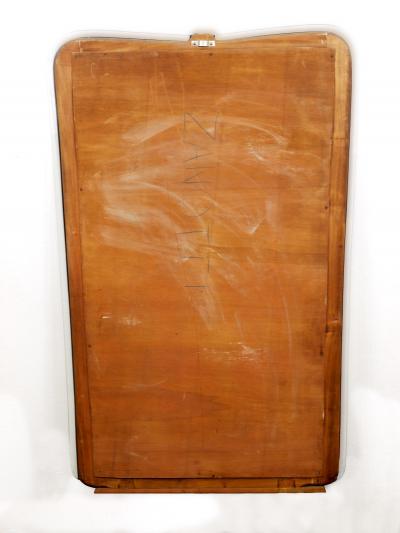 Paolo Buffa Grand Paolo Buffa Cherry Brass Wall Mirror Mid Century Italy ca 1940s