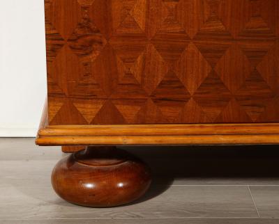 Paolo Buffa Italian Carved Walnut and Parquetry Sideboard with Nautical Reliefs