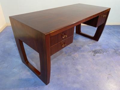 Paolo Buffa Italian Mid Century Executive Desk designed by Paolo Buffa in 1950
