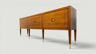 Paolo Buffa Italian Mid Century Inlayed Sideboard designed by Paolo Buffa 1950s