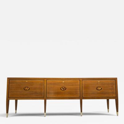 Paolo Buffa Italian Mid Century Inlayed Sideboard designed by Paolo Buffa 1950s