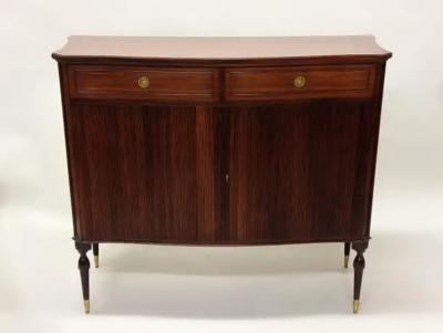 Paolo Buffa Italian Mid Century Modern Neoclassical Walnut Sideboards by Paolo Buffa