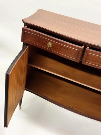 Paolo Buffa Italian Mid Century Modern Neoclassical Walnut Sideboards by Paolo Buffa
