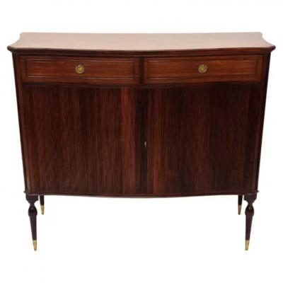 Paolo Buffa Italian Mid Century Modern Neoclassical Walnut Sideboards by Paolo Buffa