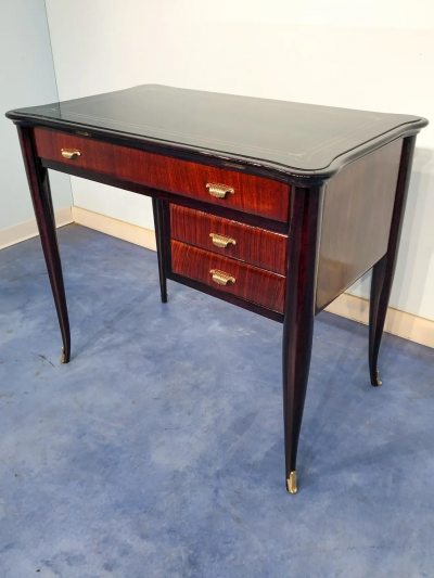 Paolo Buffa Italian Mid Century Modern Small Desk and Chair Attributed to Paolo Buffa 1950s
