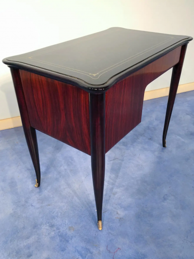 Paolo Buffa Italian Mid Century Modern Small Desk and Chair Attributed to Paolo Buffa 1950s