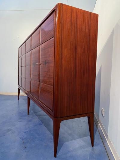 Paolo Buffa Italian Mid Century Modern Tall Sideboard Cabinet Designed by Paolo Buffa 1950