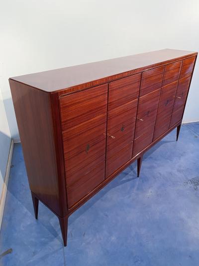 Paolo Buffa Italian Mid Century Modern Tall Sideboard Cabinet Designed by Paolo Buffa 1950