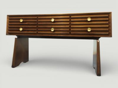 Paolo Buffa Italian Mid Century Sculptural Sideboard designed by Paolo Buffa 1940s