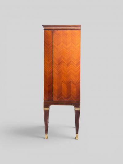 Paolo Buffa Italian Mid Century Sideboard by Paolo Buffa with Floral Marquetry 1950s