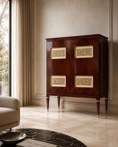 Paolo Buffa Italian Mid Century Sideboard or Bar Cabinet by Paolo Buffa 1950s