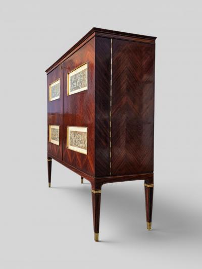 Paolo Buffa Italian Mid Century Sideboard or Bar Cabinet by Paolo Buffa 1950s