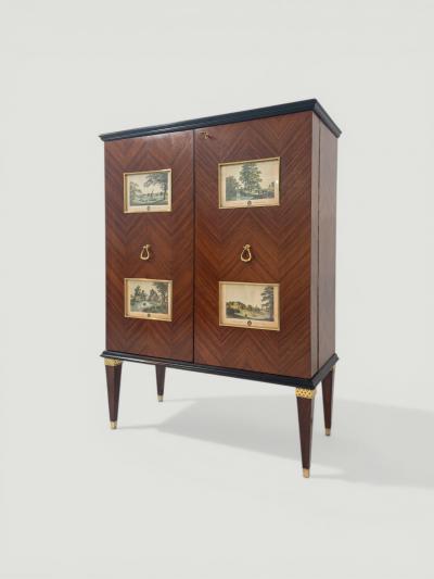 Paolo Buffa Italian Midcentury Sideboard or Cabinet Bar designed By Paolo Buffa in 1950s