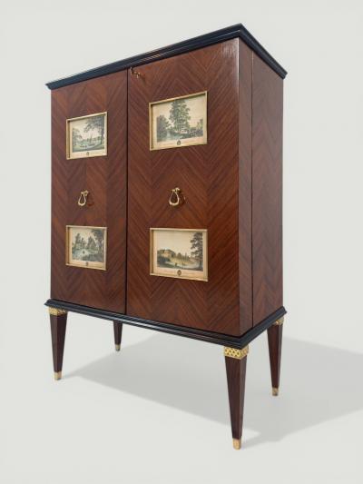 Paolo Buffa Italian Midcentury Sideboard or Cabinet Bar designed By Paolo Buffa in 1950s