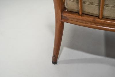 Paolo Buffa Italian Modern Chair with Upholstered Cushions by Paolo Buffa Italy 1950s