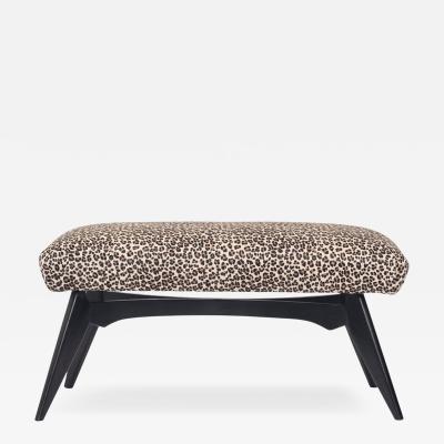 Paolo Buffa Italian Modern Ebonized Bench Attributed To Paolo Buffa