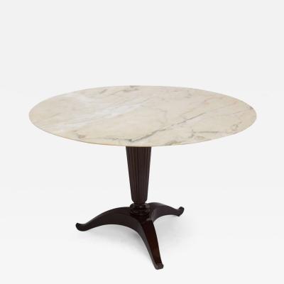 Paolo Buffa Italian Modern Onyx and Walnut Center or Dining Table by Paolo Buffa