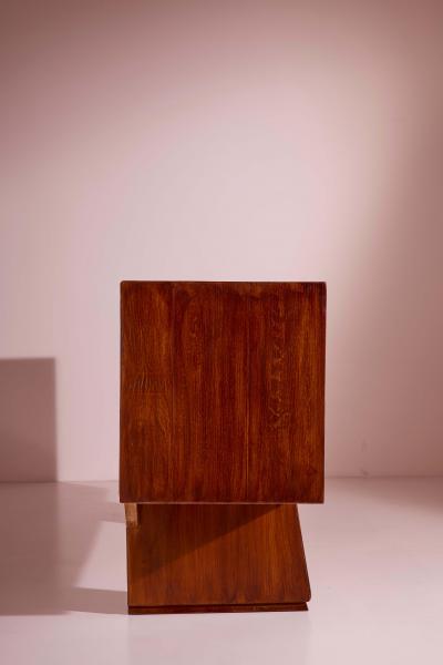 Paolo Buffa Large sculpted diamond shaped chestnut sideboard Italy 1940s