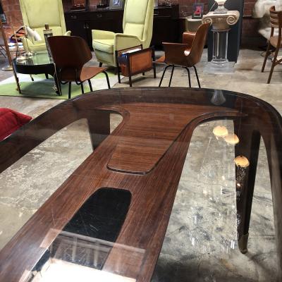 Paolo Buffa Mid Century Dining Table in Cherrywood by Paolo Buffa for Arrighi Italy 1940s