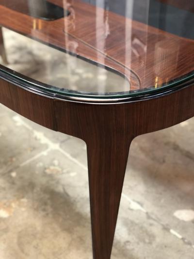 Paolo Buffa Mid Century Dining Table in Cherrywood by Paolo Buffa for Arrighi Italy 1940s