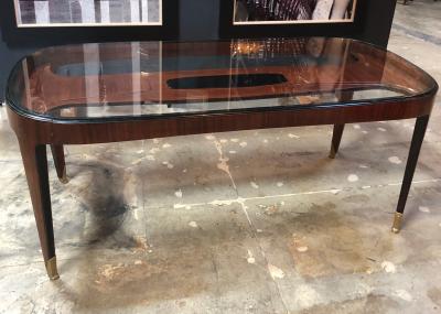 Paolo Buffa Mid Century Dining Table in Cherrywood by Paolo Buffa for Arrighi Italy 1940s