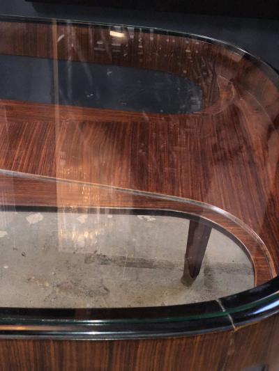 Paolo Buffa Mid Century Dining Table in Cherrywood by Paolo Buffa for Arrighi Italy 1940s