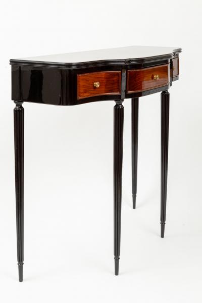 Paolo Buffa Mid Century Italian Serpentine Console Table Attributed to Paola Buffa
