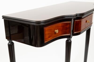 Paolo Buffa Mid Century Italian Serpentine Console Table Attributed to Paola Buffa
