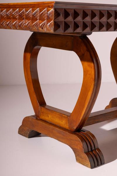 Paolo Buffa Oak dining table Italian manufacture in the style of Paolo Buffa 1940s