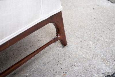 Paolo Buffa PAIR OF WALNUT MID CENTURY MODERN WINGBACK ARMCHAIRS BY PAOLO BUFFA