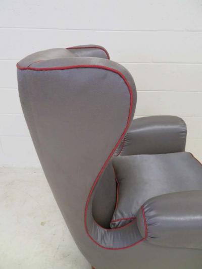 Paolo Buffa Pair of 1960s Italian Wing Chair Paolo Buffa Style Mid Century Modern