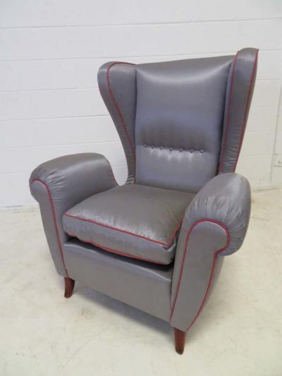 Paolo Buffa Pair of 1960s Italian Wing Chair Paolo Buffa Style Mid Century Modern