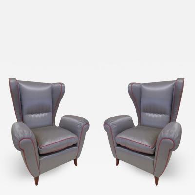 Paolo Buffa Pair of 1960s Italian Wing Chair Paolo Buffa Style Mid Century Modern