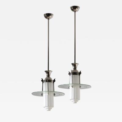 Paolo Buffa Pair of Ceiling Lights attr to Paolo Buffa