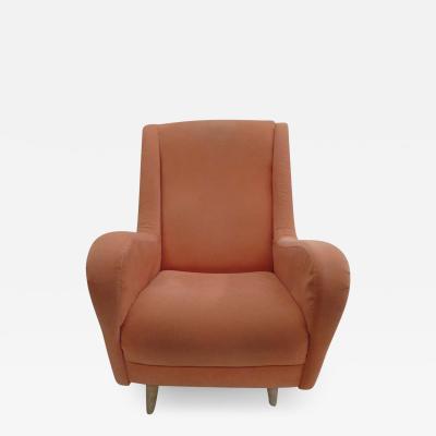 Paolo Buffa Pair of Italian Mid Century Modern Wing Back Lounge Chairs by Paolo Buffa