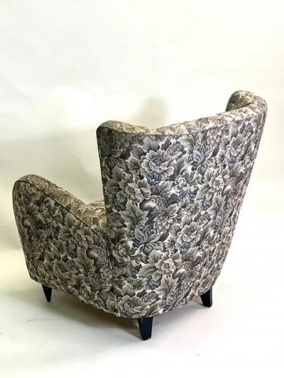 Paolo Buffa Pair of Italian Mid Century Modern Wingback Lounge Chairs by Paolo Buffa 1950