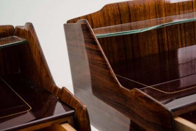 Paolo Buffa Pair of Italian Mid Century Nightstands in the Style of Paolo Buffa circa 1950s
